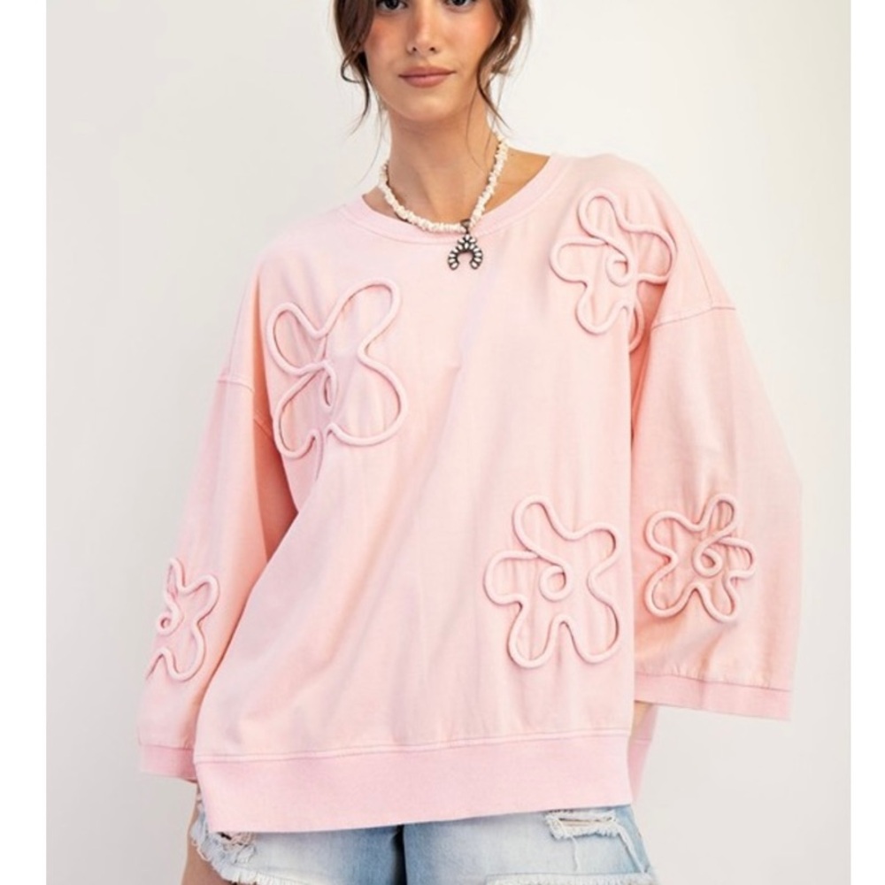 Pink Floral Sweatshirt